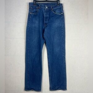 Levi’s 501 Button Fly Jeans Men’s 35x34 (fits 33x30) Classic Straight Leg